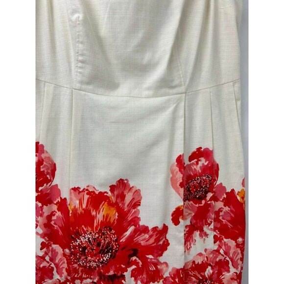 Lands End Women's 16W Floral Sleeveless Summer Mini Dress With Pockets - Picture 12 of 15